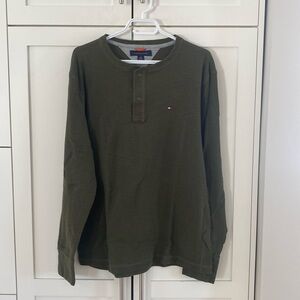 Tommy Hilfiger Long Sleeved Henley T Shirt